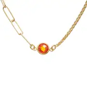 Meshmerise 18K Over Silver 1.00 ct. tw. Citrine Necklace