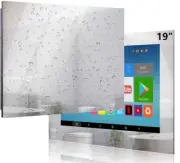 19inch waterproof bathroom TV touchscreen smart mirror TV with WIFI Bluetooth