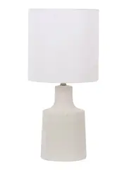 Kloss 1 Light Medium Table Lamp in White/Stone