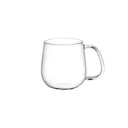 Kinto Unitea 450ml/12.5cm Glass Tea Cup/Coffee Mug Round w/ Handle Medium Clear