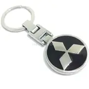 MITSUBISHI Double Sided Logo Key Ring Key Chain Car Keychain Keyring