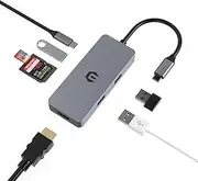 SUTOUG USB C Docking Station USB C Hub 7 in 1 Multiport USB C Adapter HDMI, 100W PD, 3 USB A 3.0, SD/TF Dock for Typ C Laptop