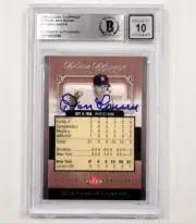 Don Larsen signed 2005 Fleer Classic Clippings #10 card Beckett BGS BAS 10 auto
