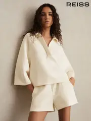Reiss Buttermilk Cream Jodie Modal-Blend Jersey Sweatshirt (F40780) | $225