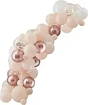 Ginger Ray Baby In Bloom Peach White and Rose Gold Confetti Balloons Arch