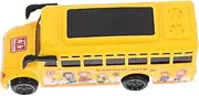 Hohopeti Bus with Lights and Sounds Inertia Pull Back Vehicle Fun Educational for Aged Present for Preschool Learning and Imagination Development