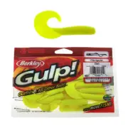 Berkley Gulp 4'' Jigging Grub Soft Bait Chartruese