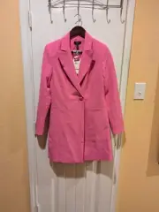 AIDAN MATTOX Blazer Womans Size 6 Pink V-neck Blazer Mini Dress NWT