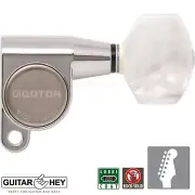 NEW Gotoh SG360-P7 Schaller Style Mini Tuners 6 In-Line Tuning Keys - NICKEL