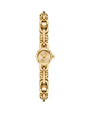 Michael Kors Mk Astor Link Two Hand Gold Tone Stainless Steel Watch, 14mm