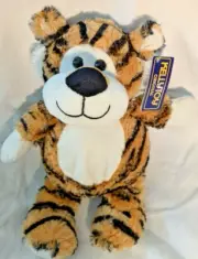 NWT - Kellytoy 13" Plush Tiger - Adorable Brown & Black Striped Stuffed Animal