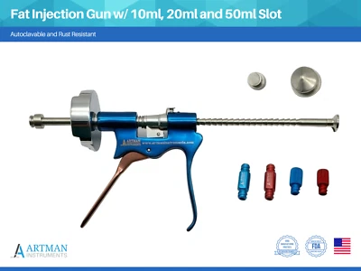 Fat Injection Gun With 10ml, 20ml and 50ml Slot For Syringe Attachments ARTMAN