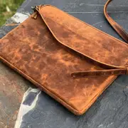 Handmade Genuine Leather macbook sleeve case for 12 13 15 inch macbook / Fathers day Gift for him macbook air 13 15 inch sleeve case