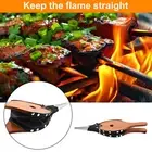 Beautiful Texture Fireplace Starter Wooden Bellows for Pit Fireplaces Firepits