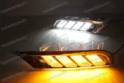 White/Yellow LED DRL Daytime Running Light Turn Signal For Nissan Kicks 2017-18