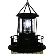 Solar Lighthouse Rotating Light - 360 Degree Rotating Lamp Courtyard Decoration Waterproof Garden Smoke Towers Statue Lights for Outdoor Garden Pathway Patio