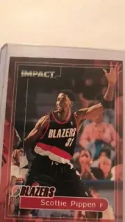 99-00 Impact Basketball Card of Scottie Pippen of Blazers #27.NEW.