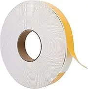 ToLanbbt White Door Window Weather Stripping Self Adhesive Foam Tape High Density Foam Sealing Strip Window Insulation Weatherproof Gasket Tape for Doors and Windows (1/2" W X 1/16" T X 33')