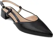 [RF ROOM OF FASHION] Women's Low Stacked Heel Backless Slip On Loafer Slides Mule Flats