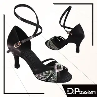 【D.Passion x 美佳莉舞鞋】11052 黑緞 2.8吋(拉丁鞋)