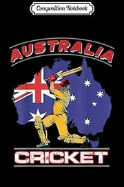Composition Notebook: Australian Batsman - Australia Aussie Cricket Cup Fan Journal/Notebook Blank Lined Ruled 6x9 100 Pages