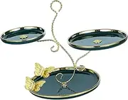 MYCENSE 3 Layer Dessert Holder for Fruit and Snack Presentation, Green