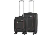 Volair Forte 4 Softside 2 Piece Suitcase Set Medium & Cabin Black