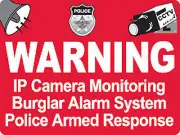 20 CRIME WARNING STICKER BURGLAR ALARM MONITORING CCTV POLICE DISPATCH OUTDOOR