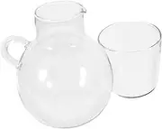 MAGICLULU Cold Water Pitcher Set Including Glass Carafe Cup Mouthwash Container Perfect for Family Use Present Idea