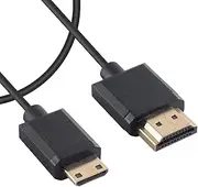 Mini-HDMI to HDMI Cable, Ultra-Thin HDMI Male to Mini HDMI Male Cable Support 4K Ultra HD, 1080p, 3D,for Projector, Monitor, Camcorder(HDMI 2.0) (60cm/2 feet)