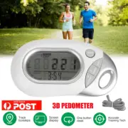 Portable 3D Pedometer Step Walking Counter Jogging Running Calorie Track Steps