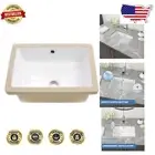 Compact 18x12 Inch Undermount Ceramic Bathroom Sink - Perfect for Modern Spaces
