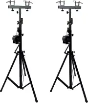 Two (2) Xtruss 14FT LIGHTING CRANK STANDS UNIVERSAL T ADAPTER HEAVY DUTY DJ PA C