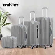 ZUNI 4PCS Luggage Suitcase Trolley Set Travel TSA Lock Storage Hard Case Grey