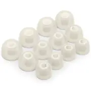12 x Silicone EarBuds Ear Tips For Jabra Elite 3, 5, 7, 65t, 75t Earphones White