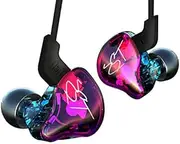 KZ ZST in Ear Earphones Hybrid Banlance Armature with Dynamic 1BA+1DD HiFi Headset (with Mic, Purple)