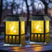 Solar Lanterns Outdoor Waterproof, 3D Star Light with Flashing Mode, Solar & ...