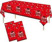 Graduation Party Tablecloth Red Graduation Table Cover Congrats Grad Table Cloth Graduation Party Decorations Class of 2024 High School College Congratulations Graduate Party Supplies 54"x108"