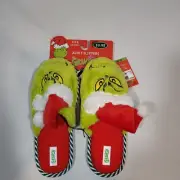 GRINCH SLIPPERS UNISEX MENS SIZE 9, LADIES SIZE 10 1/2