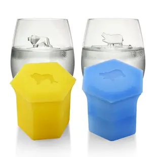 創意制冰盒北極熊企鵝冰格冰模具動物制冰器制冰盒酒吧冰塊2件套