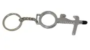 No Touch Tool Door Opener Push Buttons Bottle Opener Keychain 3" USA Seller