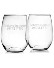 Susquehanna Glass 21oz #SELFIE Stemless Glasses