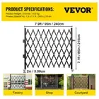 Folding Security Gate 85in H x 95in W Steel Accordion Barrier Expandable Door
