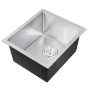 KINWELL Undermount Kitchen Sink 15" Single Bowl 20-Gauge Brushed Stainless Steel
