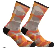 Rapha Graphic Socks XL Dark Yellow/Brick