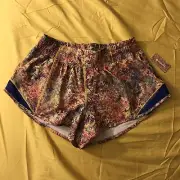 NWT Lululemon Hotty Hot Shorts Colorful Patterned Mesh Seawheeze 6 Small 2.5”