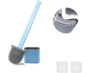 Silicone Cleaning Toilet Brush-[Wall Hanging] Sky Bluetoilet Brush, Silicone Toilet Brush, Toilet Brush Set, Toilet Brush