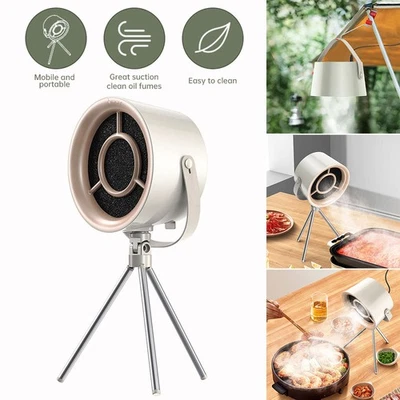 USB Desktop Range Hood Portable Exhaust Fan Small Kitchen Hood Extractor 3 Speed