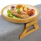 Wooden Sofa Tray Table Clip on Side Table Couch Arm Tray