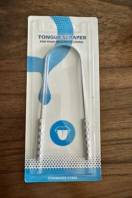 2 Pc Tongue Scraper Cleaner Stainless Steel Bad Breath for Dental Oral Care Tool